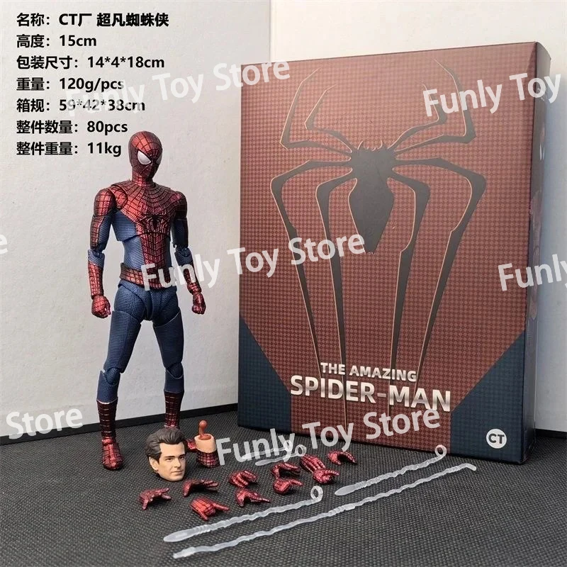 متوفر في المخزون Ct Toys سبايدرمان الشكل الرجل العنكبوت المذهل أندرو غارفيلد أنيمي عمل الشكل تمثال نموذج تمثال الهدايا اللعب