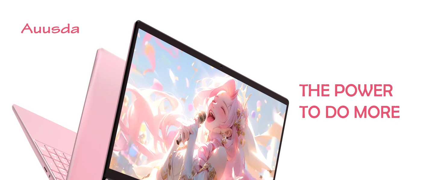 Pink 15.6" Fhd Ips Laptop with Intel N150, 32Gb Ddr4 Ram, 1Tb Ssd, Windows 11 Pro, 1920X1080, Dual Band Wifi, Bluetooth 5.0 - Notebook, Portable Computer for Work and School