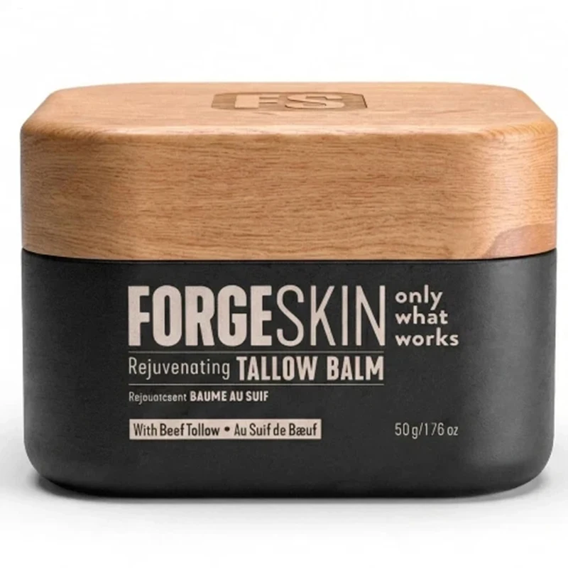 Bálsamo Rejuvenescedor de Sebo FORGESKIN 50g – Hidratante Facial de Ação Profunda com Sebo de Boi e Manteiga de Abacate para uma Pele Macia e Suave