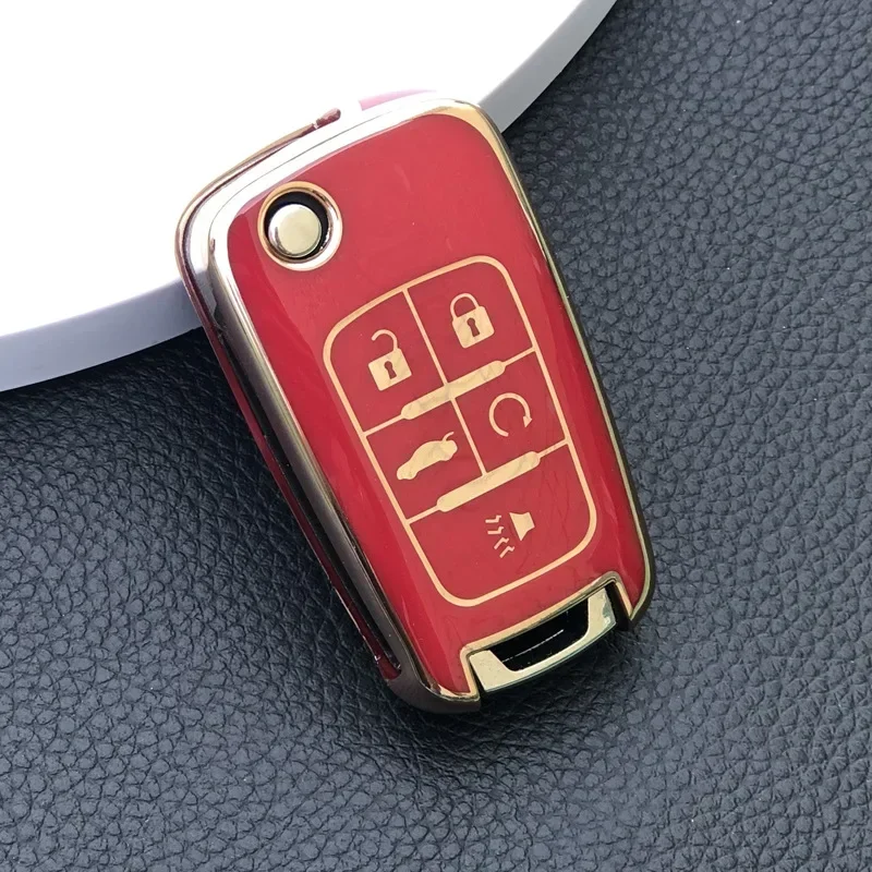 Car Flip Key Fob Case Key Cover per Chevrolet Equinox Volt Cruze Impala Camaro Garna Yakista AVEO Impala GMC Terrain Keychain