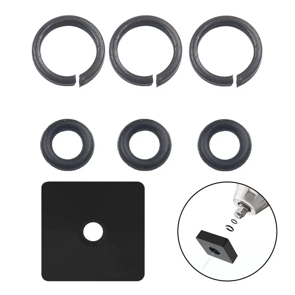 3 Sets 3/8 Inch Square Drive Socket Retainer Rings Clip With O-Ring Retaining Ring Clip Anvil Install Tool For Electric Wrenches