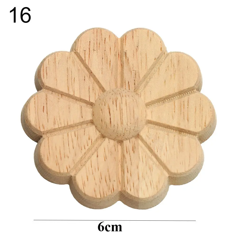 Natural Floral Unique Wall Door Decoration Wood Carved Corner Appliques Frame wooden Figurines Crafts Woodcarving Decorative