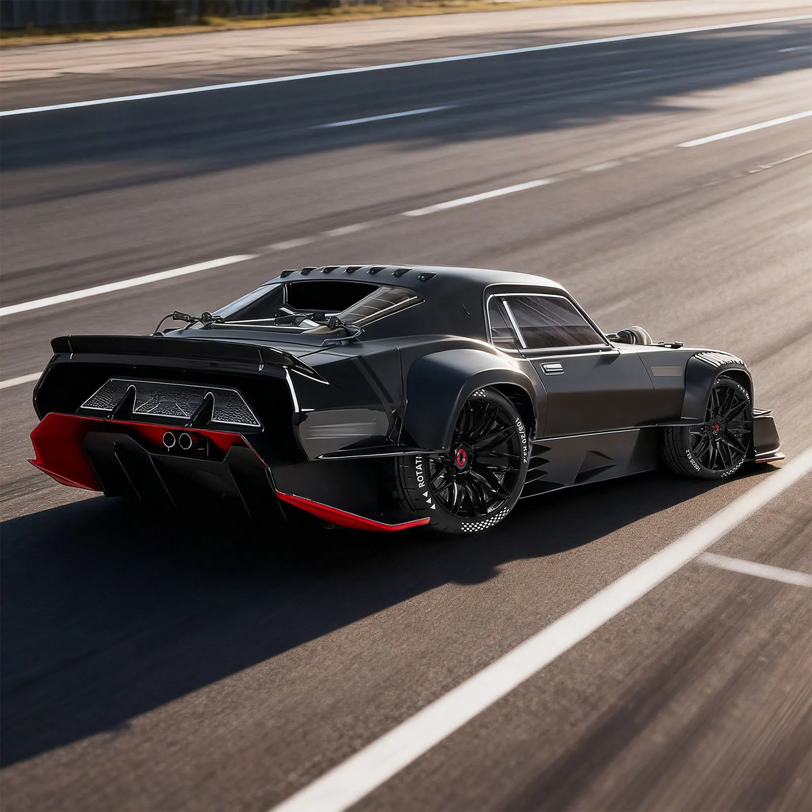 

Upgrade Staggered RC Tire Set 2PCS Front 2PCS Rear for 1/7 ARRMA Felony Infraction 6S Fits FS Racing Mustang GT 17mm Hex Wheel