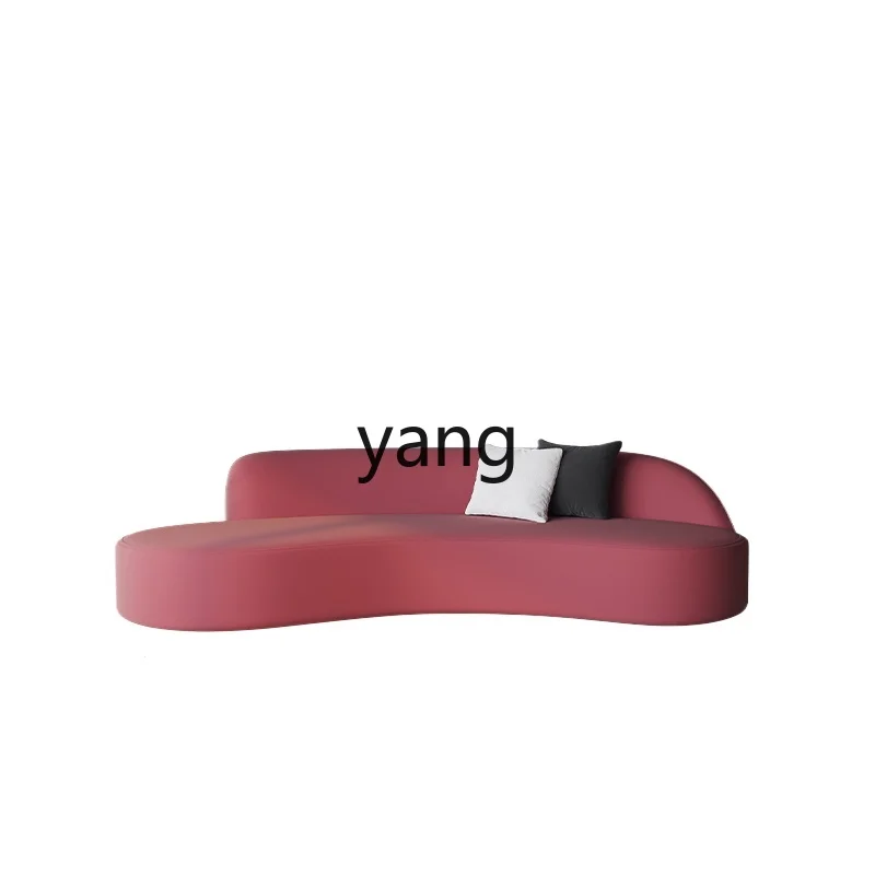 

CX curved sofa special-shaped small apartment burgundy clothing store beauty salon office reception