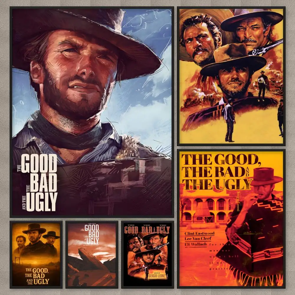 Film Good Bad and Ugly Poster HD Room Decor Home Decoration Interior Wall Art Printing Waterproof Garage Party BedRoom Gift