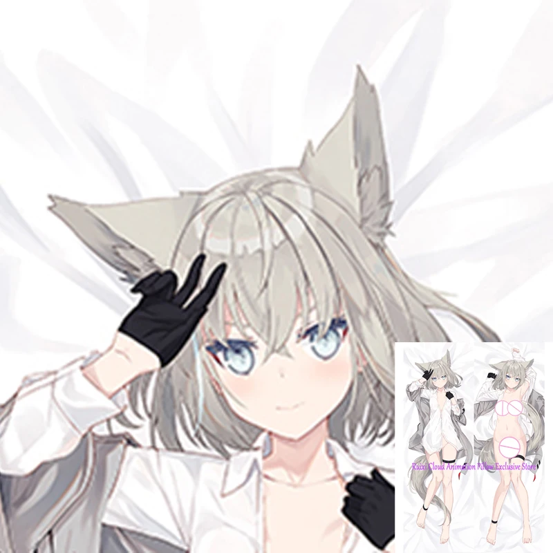 

Dakimakura Anime Shirakami Fubuki Double-sided Print Life-size Body Game Pillow Cover Bedding Gifts