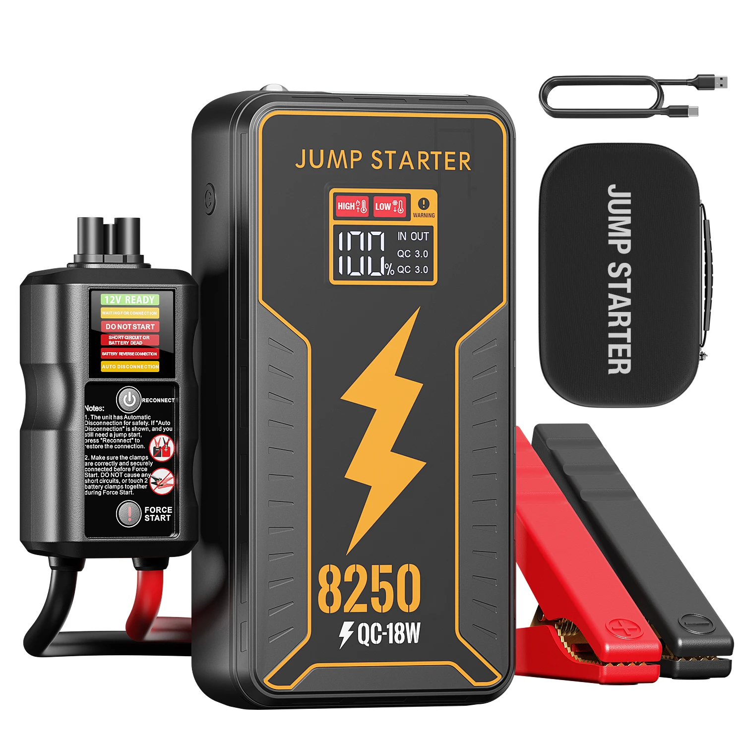 Heavy-duty 12v 3400A 16000mAh multi-functional portable power bank battery