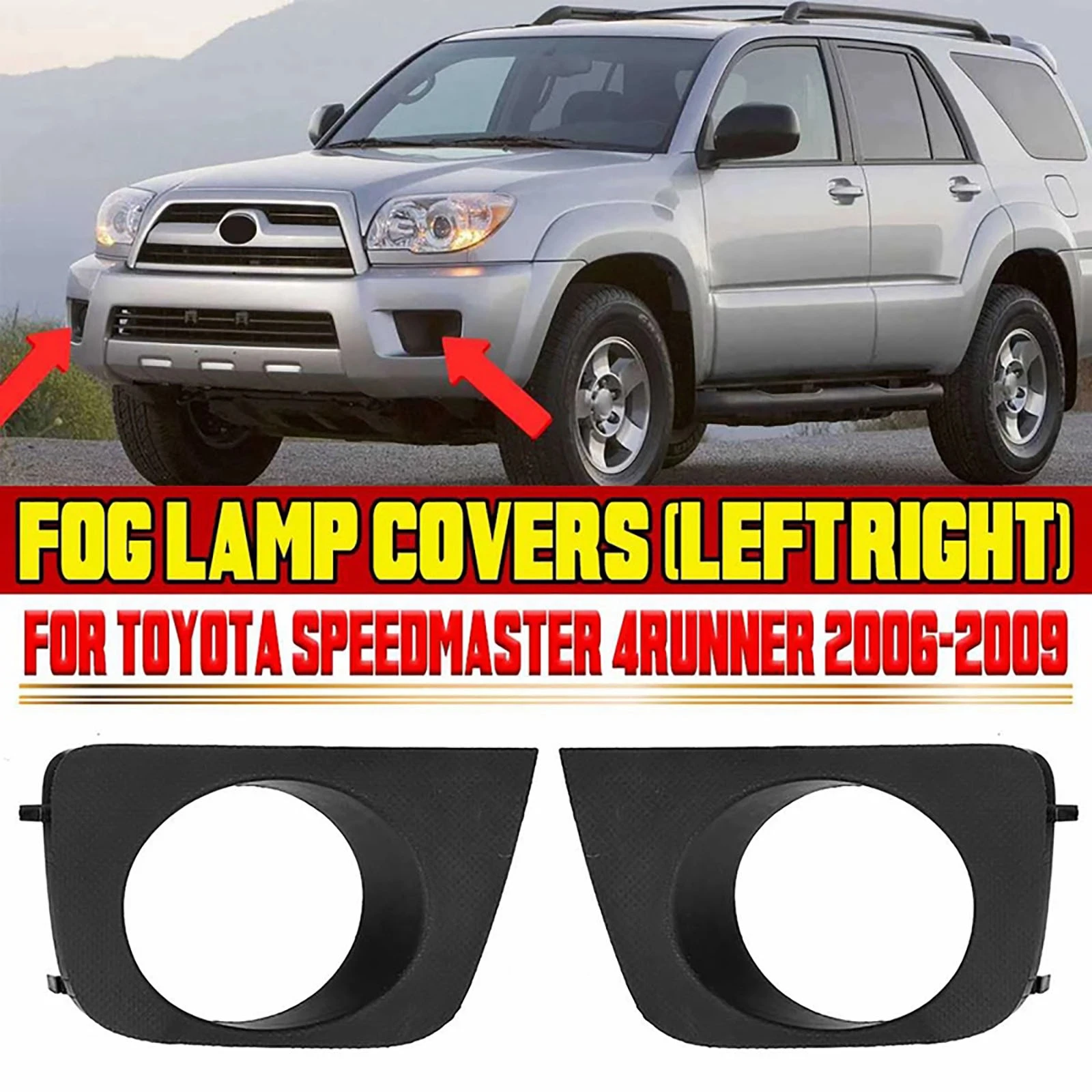 

Car Front Fog Light Lamp Frame Bezel Cover Fog Lamp Cover for Toyota 4Runner 2006-2009 52128-35040 52127-35050