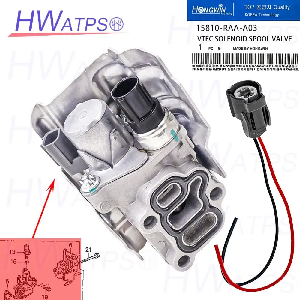Válvula solenóide 15810-RAA-A03 VTEC 15810-PNE-G01 15810-RAA-A01 Dorman 917-224 PARA Honda Accord Civic CR-V Element Acura RSX