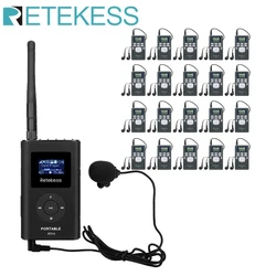 Retekess FT11 FM Transmitter FM Radio Receiver PR13 Wireless Voice Transmission System Tour Guide Meeting Training 20/30/40/50pc
