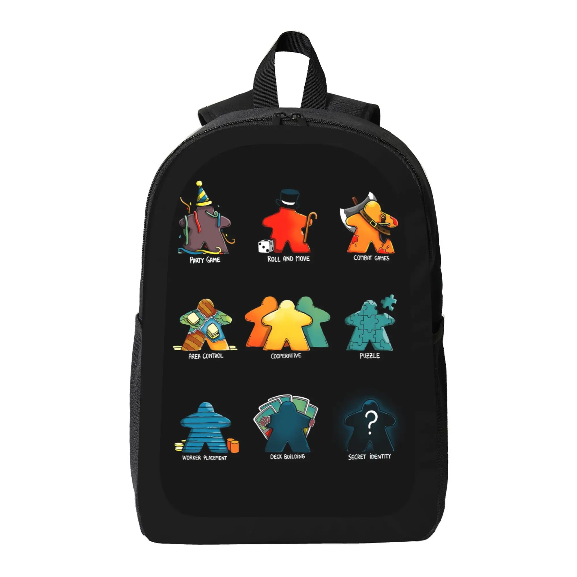 

Meeple Backpack - Large Capacity School Bag with Adjustable Shoulder Strap, Lightweight School Bag, Suitable for Girls and Boys