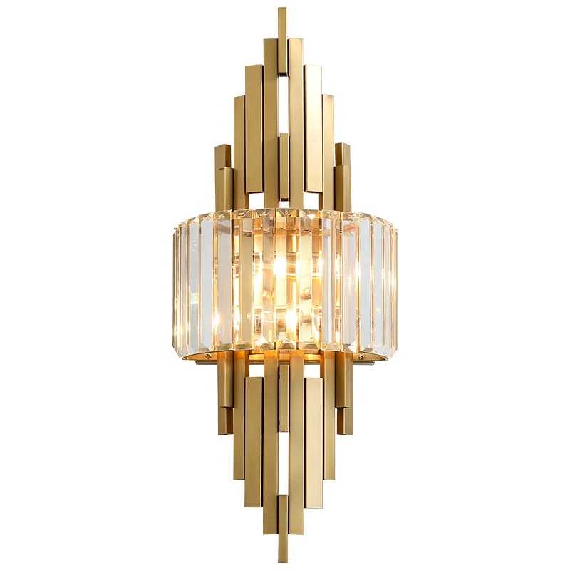

Designer Creative Art Postmodern Crystal Wall Lamp Luxury Bedroom and Living Room Personalized Background Wall
