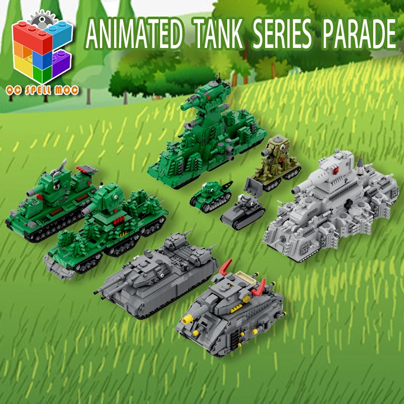 Moc KV-44 tanque de batalha landcruiser blocos de construção ww2