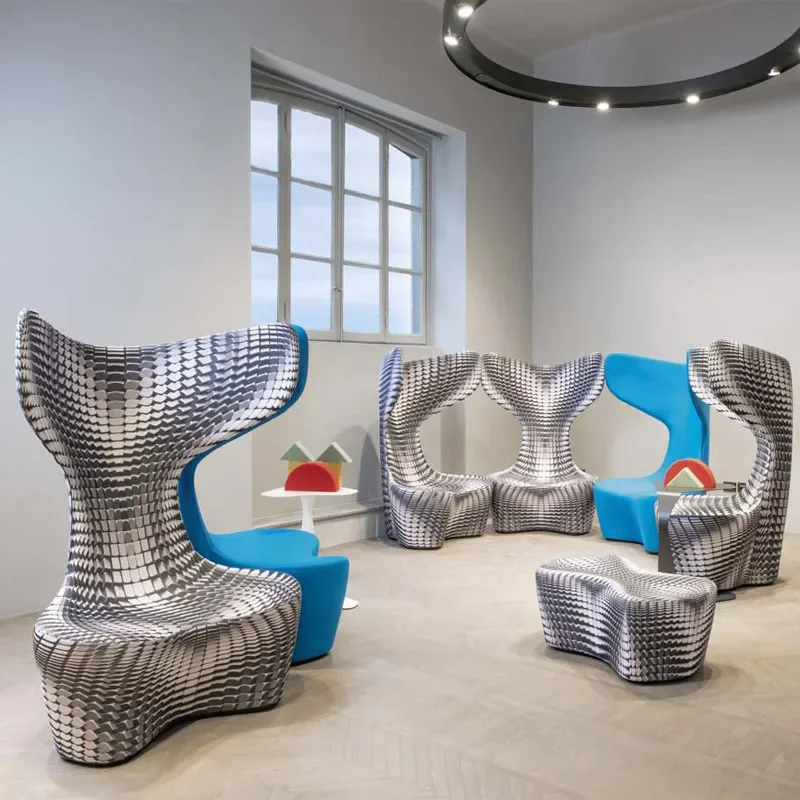 Designer Chair Creative Personality Hotel Lobby Sales Office Reception Area Fiberglass Special-shaped Whale Tail Chair