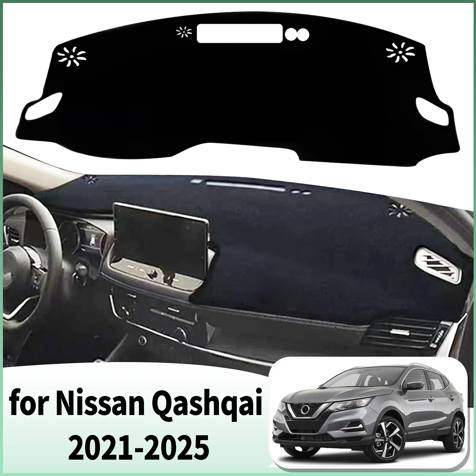 

fit for Nissan Qashqai J12 2021-2025 Car Dashmat Dashboard Cover Pad DashMat Sunshade Accessories Protective Carpet Leather