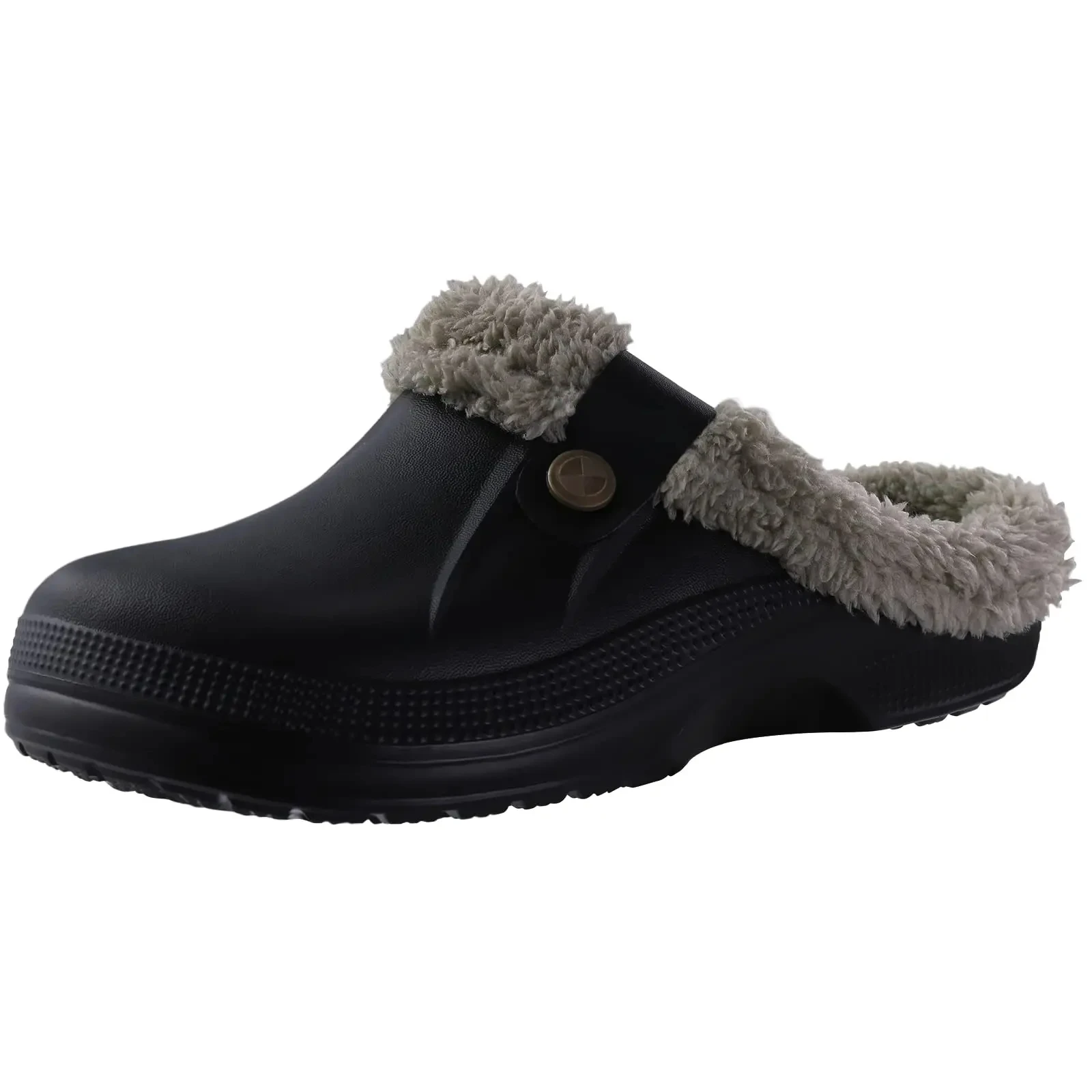 Asgard Winter Fur Lined Clogs Women Fuzzy Slippers Men Warm House Slippers Adult Outdoor Waterproof Comfort Garden Clogs Shoes image 3