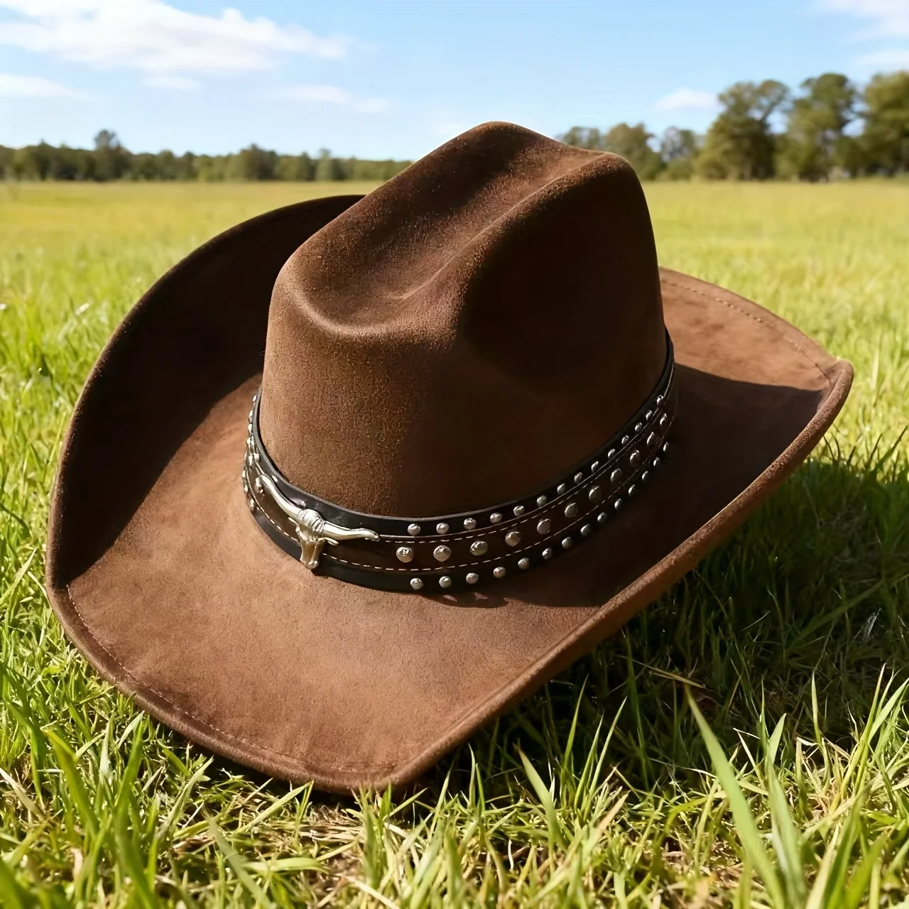 หมวกสักหลาดสีดำสไตล์วินเทจ HongLuan และหมวกคาวบอยประดับเพชรสำหรับผู้หญิง, อุปกรณ์เสริมคอสเพลย์คาวบอยหญิงและหมวกคาวเกิร์ล