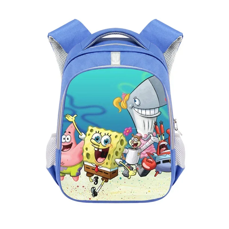 SpongeBob SquarePants Shoulders Bag Anime Patrick Star Children Backpack Cartoon Blue Schoolbag Cute Student Stationery Bag New