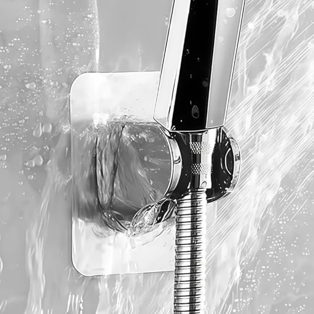 

Self Adhesive Universal Shower Head Holder Wall Mounted Shower Holder Adjustable Shower Bracket No Drill Bathroom Accessories