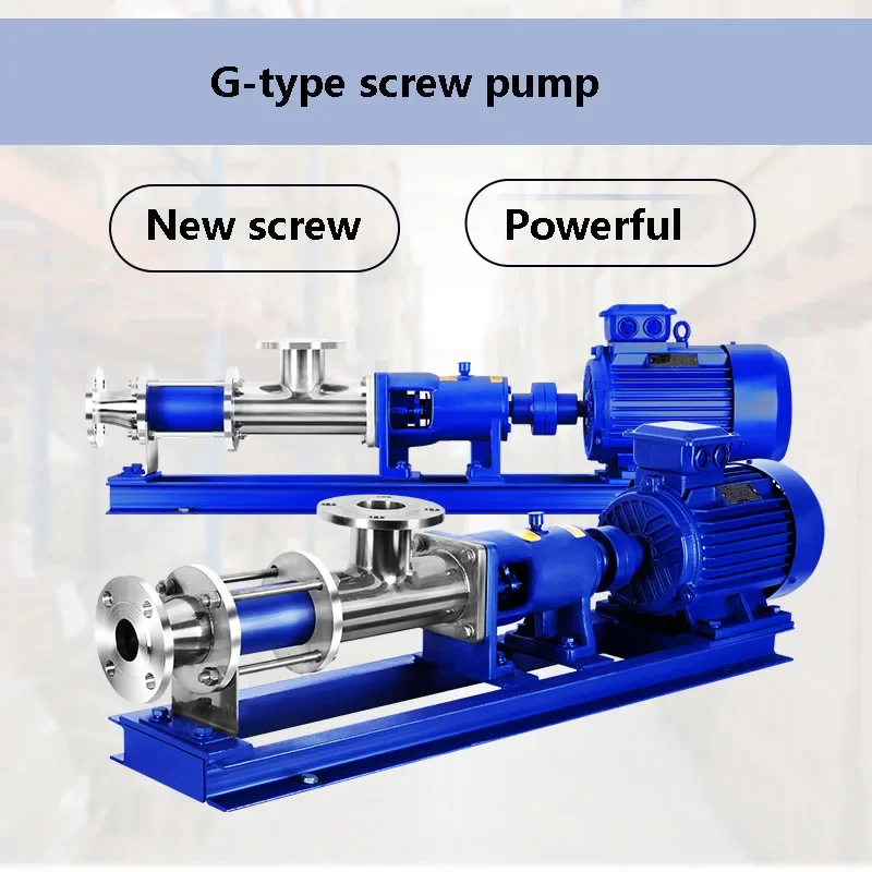 G type single screw pump stainless steel corrosion-resistant thick slurry pump G25-1 self-priming sludge screw pump high lift