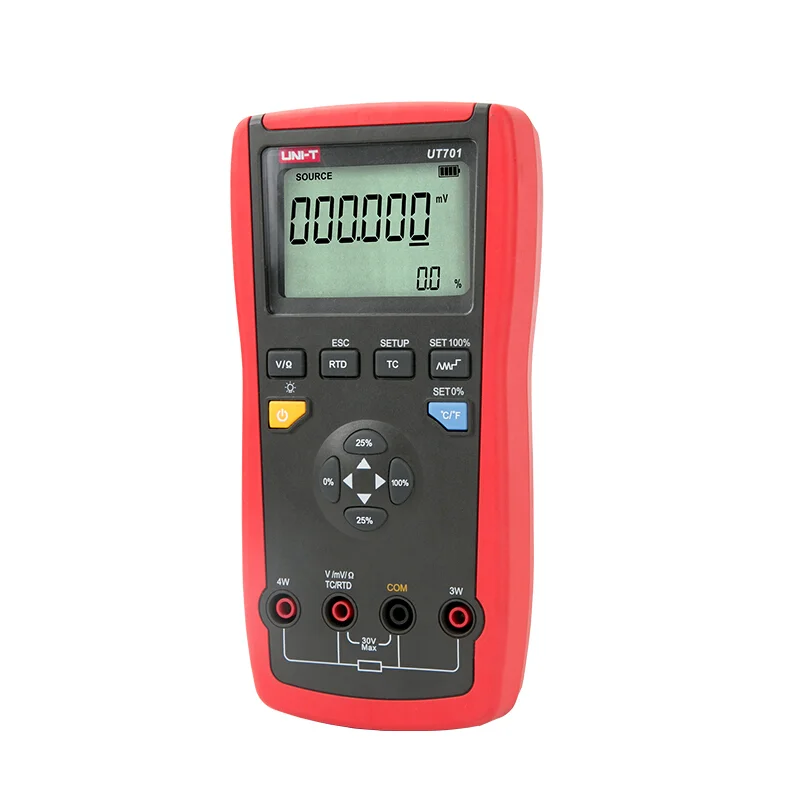 

UT701 Single Function Temperature Calibrator; automatic cold junction compensation/user calibration/temperature detector