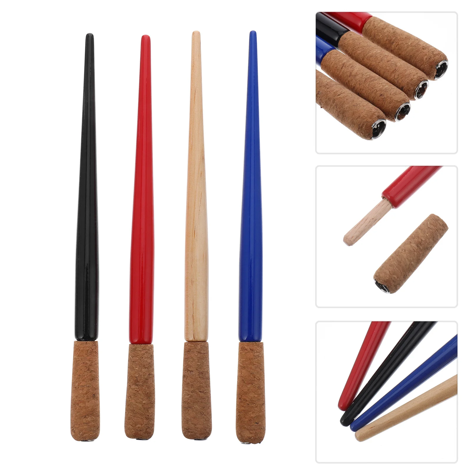 4Pcs Vintage Style Wooden Dip Pen Nib Holders Comfortable Calligraphy Penholders Reusable Writing Supplies Gift