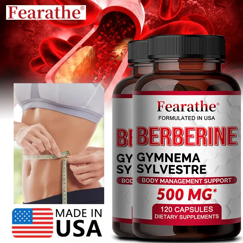 Berberine Capsules, Maximum Potency, for Blood Sugar Levels, Immune System Health, High Strength, Healthy Weight Management