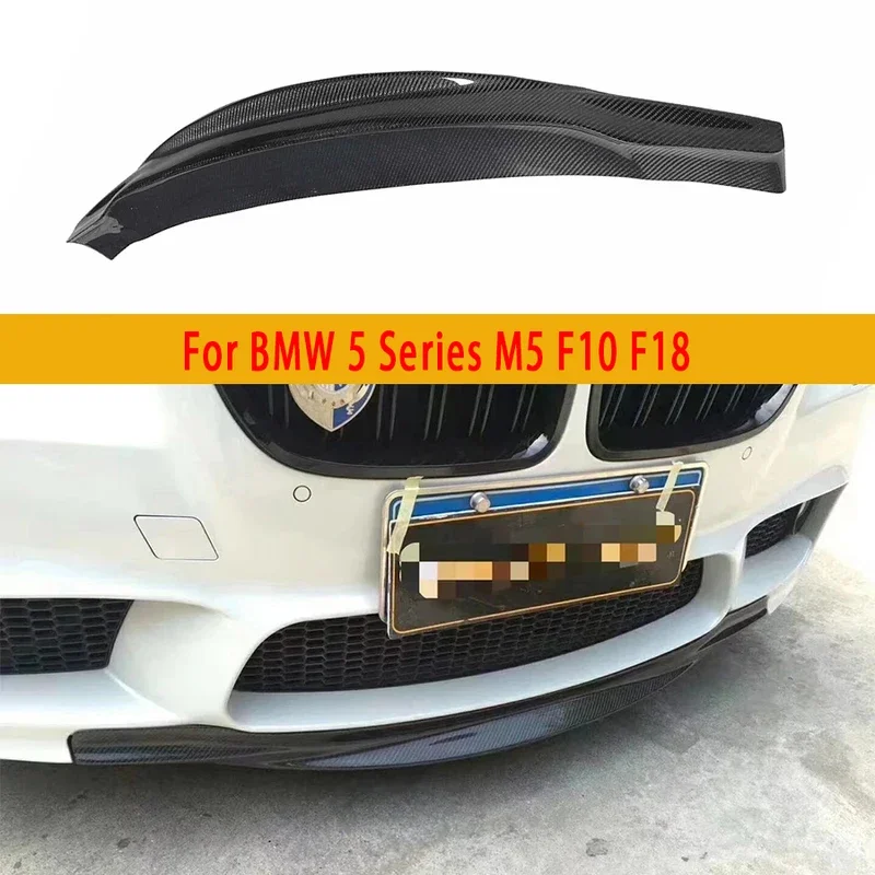 For BMW 5 Series M5 F10 F18 Carbon Fiber Car Front Bumper Diverter Spoiler Diffuser Front lip chin Car Accessories body kit