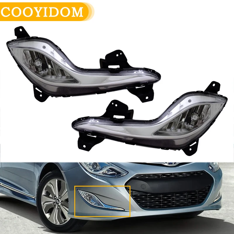 Car running lights Front Fog Lamp Driving Lamp headlight foglamps Fog Lamp Assembly For hyundai Sonata 20112012 2013 2014 2015