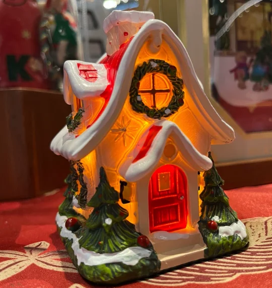 Christmas Gift Creative Decoration Luminous Hut Decoration Home Snow Scene Atmosphere Decoration Props