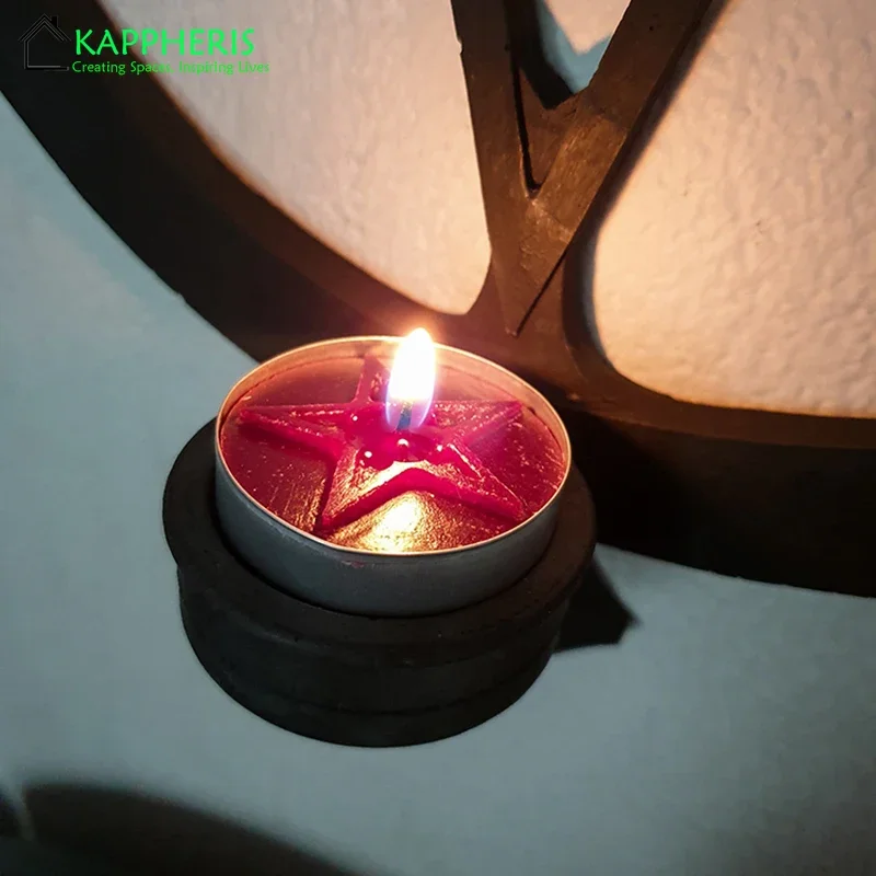 Pentagram Tealight Candle Beeswax Tealight Magic Spell Candles Pagan Symbol Wholesale Candles Distributions