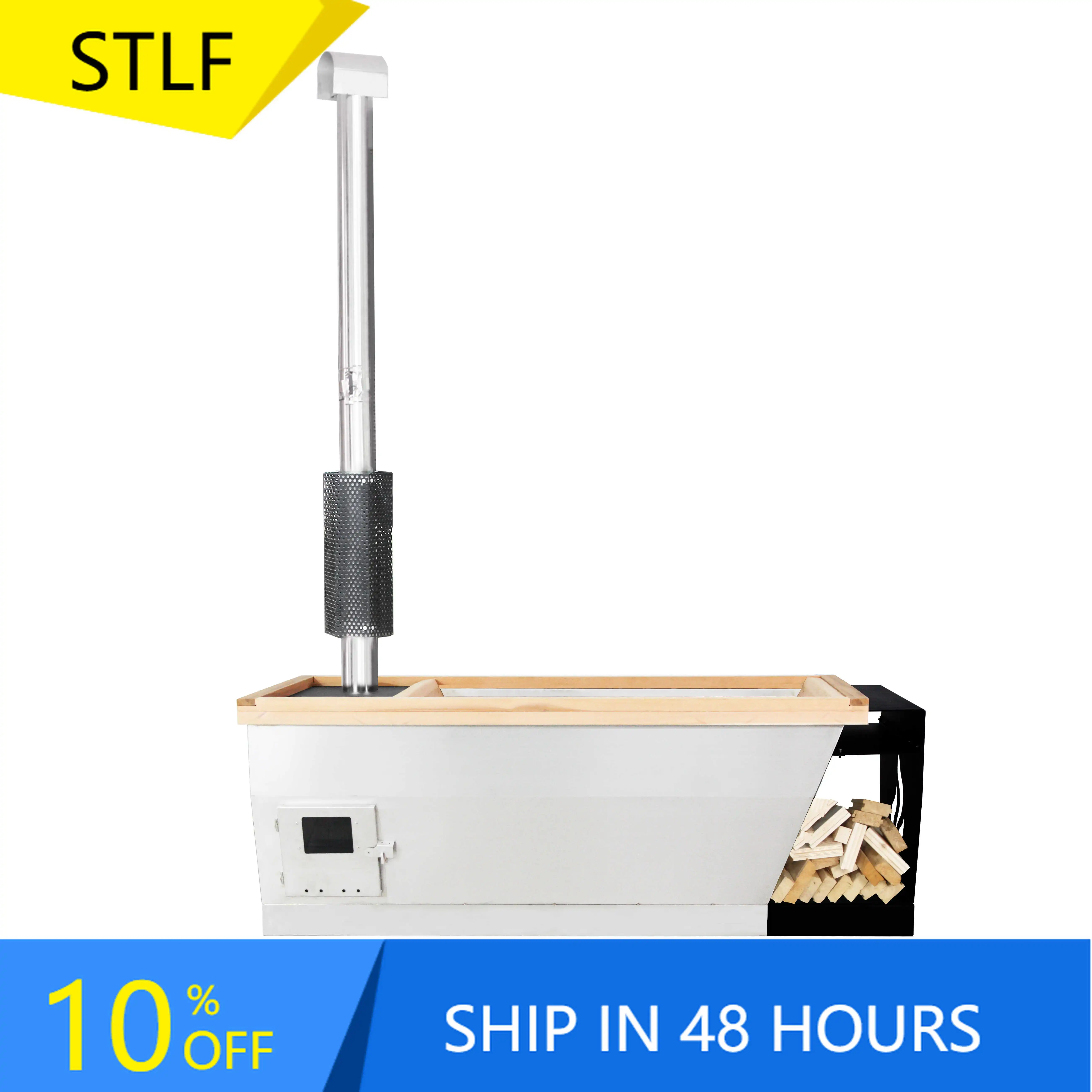 

STLF4 Person Wooden Hot Tub With Stainless Steel Liner Wood Fired Bath Tub SPA Hot Sauna Bath Tub