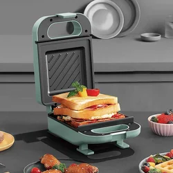 220V Electric Sandwich Maker Kitchen Waffle Maker Automatic Edge Banding Non-sticky Toaster Multifunctional Breakfast Maker 650W