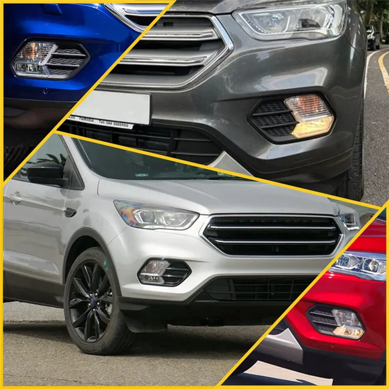 

1 Pair Front Bumper Fog Light Frame Grille Cover F01039178 For Ford Escape Kuga 2017-2019 Parts Accessories