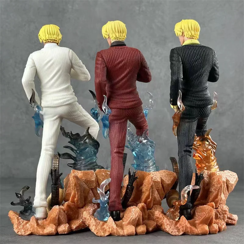 Figura de acción de Anime de una pieza, figura de Sanji fumador, modelo coleccionable, juguetes de regalo, 24CM