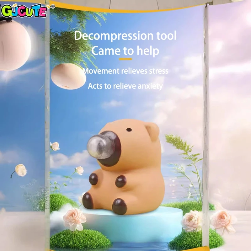 Squeeze Capybara Bubble Toy Adult Children Creative Decompression Tool Releasing Pressure Toys Cute Animals Desktop Ornaments