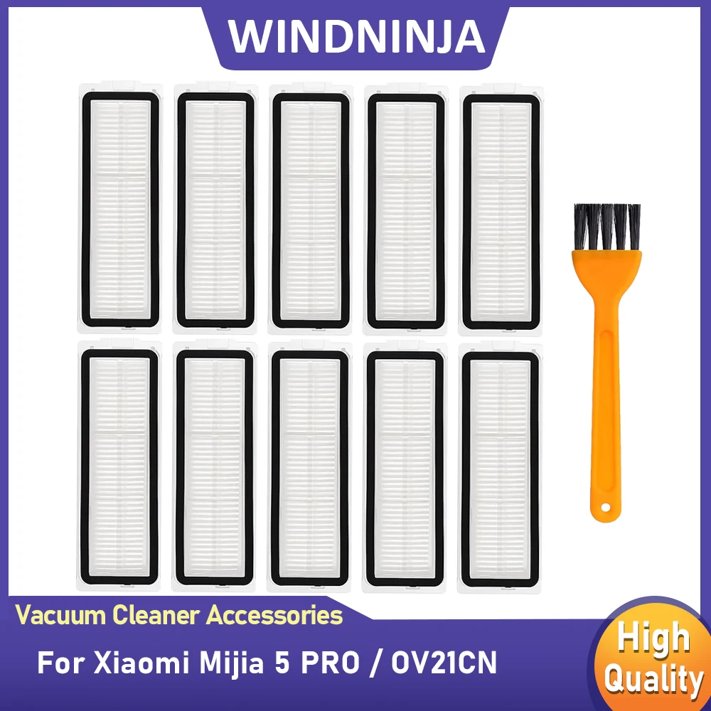 Filter mit Reinigungsbürste Ersatzteile für Xiaomi Mijia 5 PRO / OV21CN Roboter-Staubsauger HEPA-Filter Zubehör Ersatz