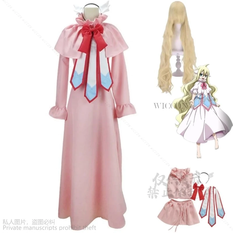 Anime FAIRY Lolita TAIL Mavis Vermilion Cosplay Costume First Guild Master Wig Pink Dress Princess Skirt Woman Christmas Suit