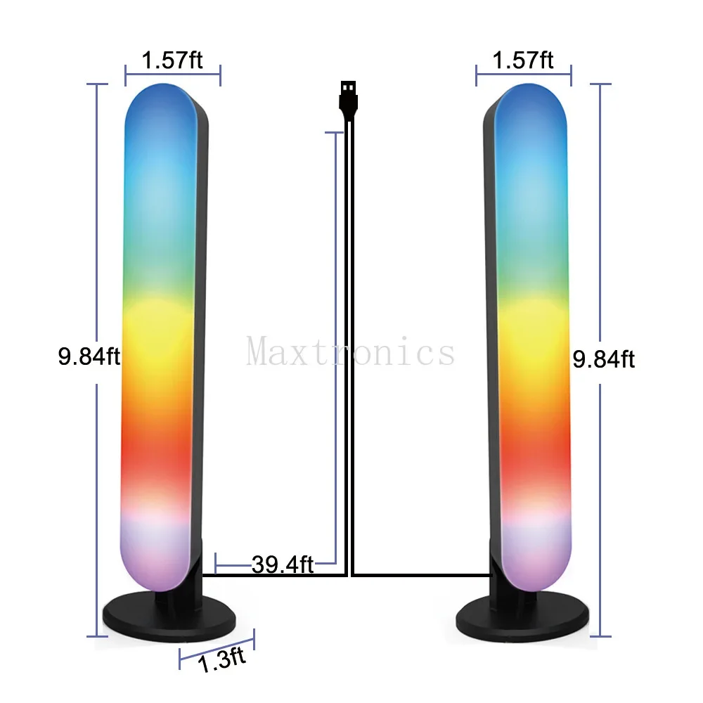 RGB لاقط ضوء بلوتوث/TUYA مع جهاز التحكم عن بعد USB الموسيقى إيقاع ضوء لغرفة بار عيد الميلاد جو سطح المكتب مصباح ديكور