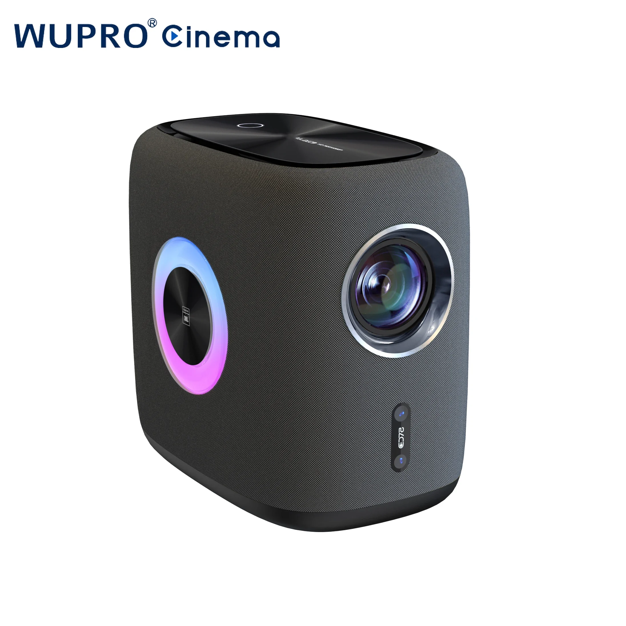 2024 Wupro/OEM K-W100 Led Ambient Lighting Proyector 1200ANSI Lumens 2+32GB 4K Support Android9.0 Smart Wifi6 BT LCD Projector