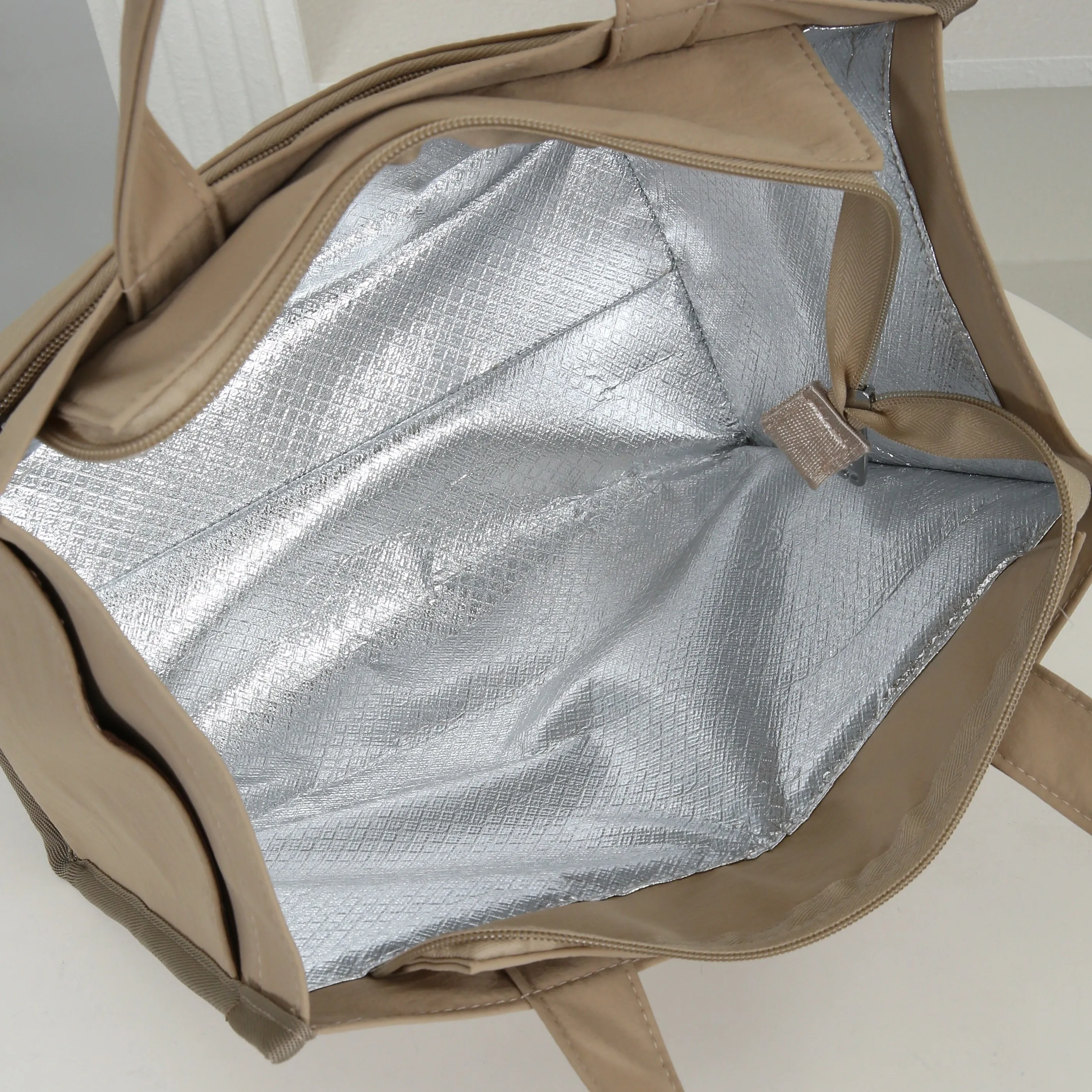 DLIU, Neuer Stil, Einfarbig, Große Kapazität, Tragetasche, Lunchbox-Aufbewahrungstasche, mit Innenfutter aus Aluminiumfolie – Detail 13
