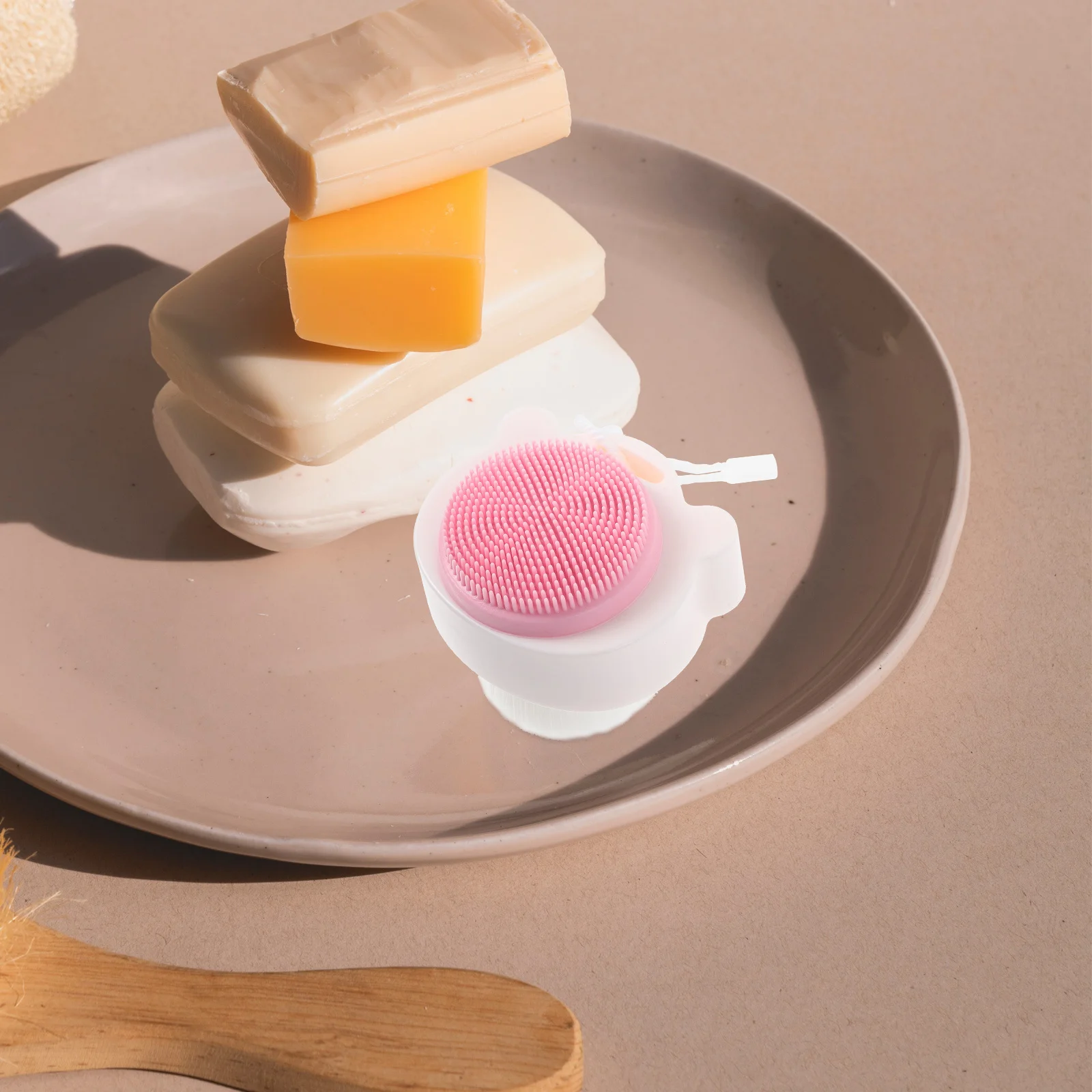منظف غسل الوجه، فرشاة تقشير للنساء، أداة آمنة وعملية للاستخدام اليومي، شعيرات سيليكون لطيفة على الجلد #5