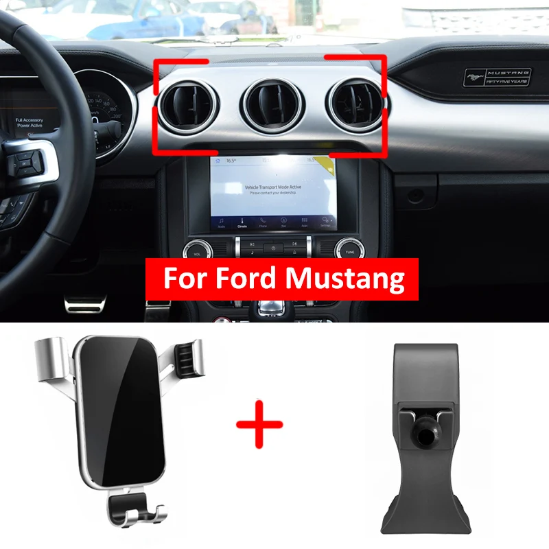 Best Price New Gravity Car Air Vent Dashboard Mobile Cell Phone Holder Reaction Mount Cradle GPS For Ford Mustang 2015 2016-2018