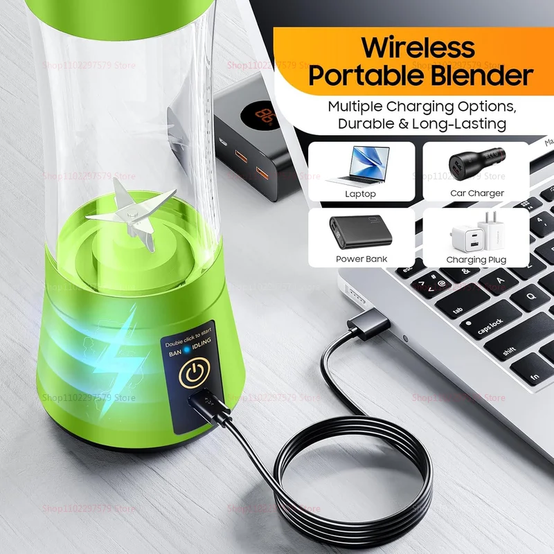 380 مللي عصارة كهربائية محمولة USB قابلة للشحن خلاط عصائر منتج أغذية خلاط فواكه عصارة مطبخ صغيرة مدمجة