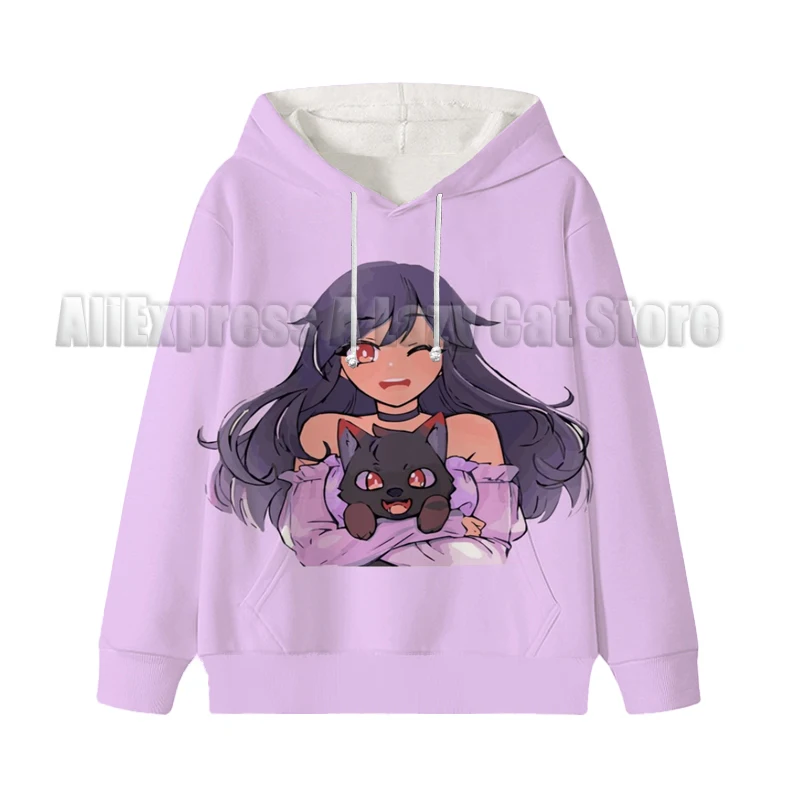 Aphmau Meows Cat Sweatshirts Cartoon Meemeow Hoodie Children Donut Cat Clothes Kid Girl Boy Streetwear Baby Casual Hoody