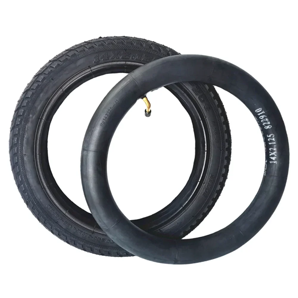 New Practical Outer Tire Inner Tube Tire Tube Wearproof 14x2.125(57-254) Not Easy To Deform Straight/Bent Value