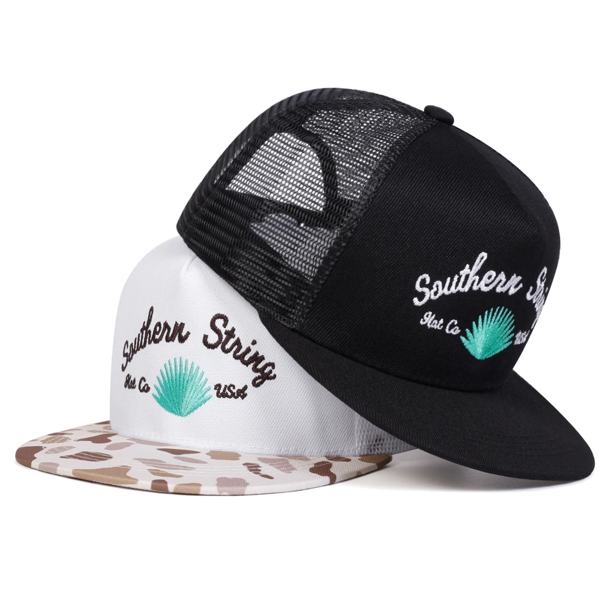 Unisex SOUTHERN STRING Embroidery Hip-hop Net Hats Spring Summer Outdoor Adjustable Casual Baseball Caps Sunscreen Hat Cap