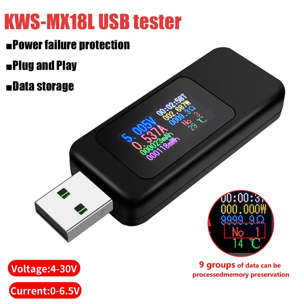 Tester USB 10 w 1 Cyfrowy woltomierz DC Amperimetro Miernik napięcia prądu Amp Volt Amperomierz Detektor Wskaźnik ładowarki Power Bank