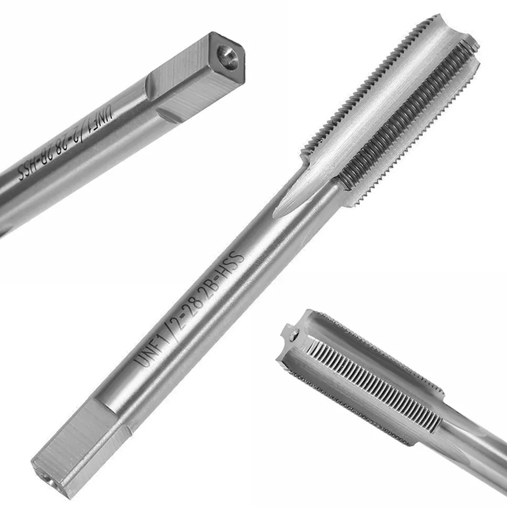 1228 Tap 4 Flutes UNEF Thread Tap Right Hand 1/2 x 28 HSS Hand Tool for Thread Machining and Repair Applications