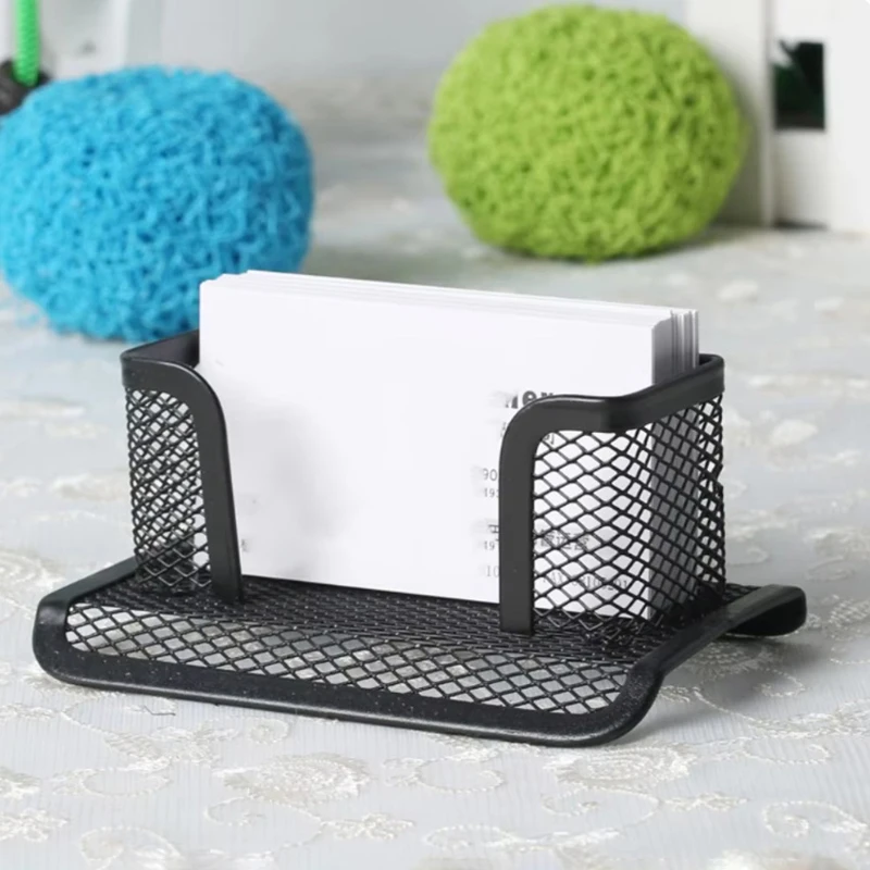 Display Bracket Mesh Card Metal Holder Metal Mesh Portable Business Card Display Stand Durable Fashion Name Card Display Holder